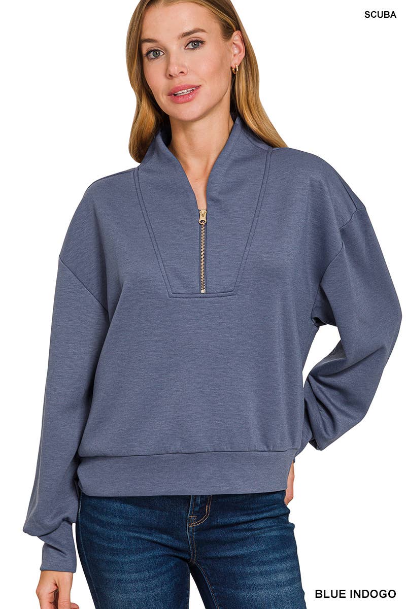 トップス 700FILL Half Zip Pullover Sweat Clique Ice Pique Colorblock Mens Half Zip Tech Pullover