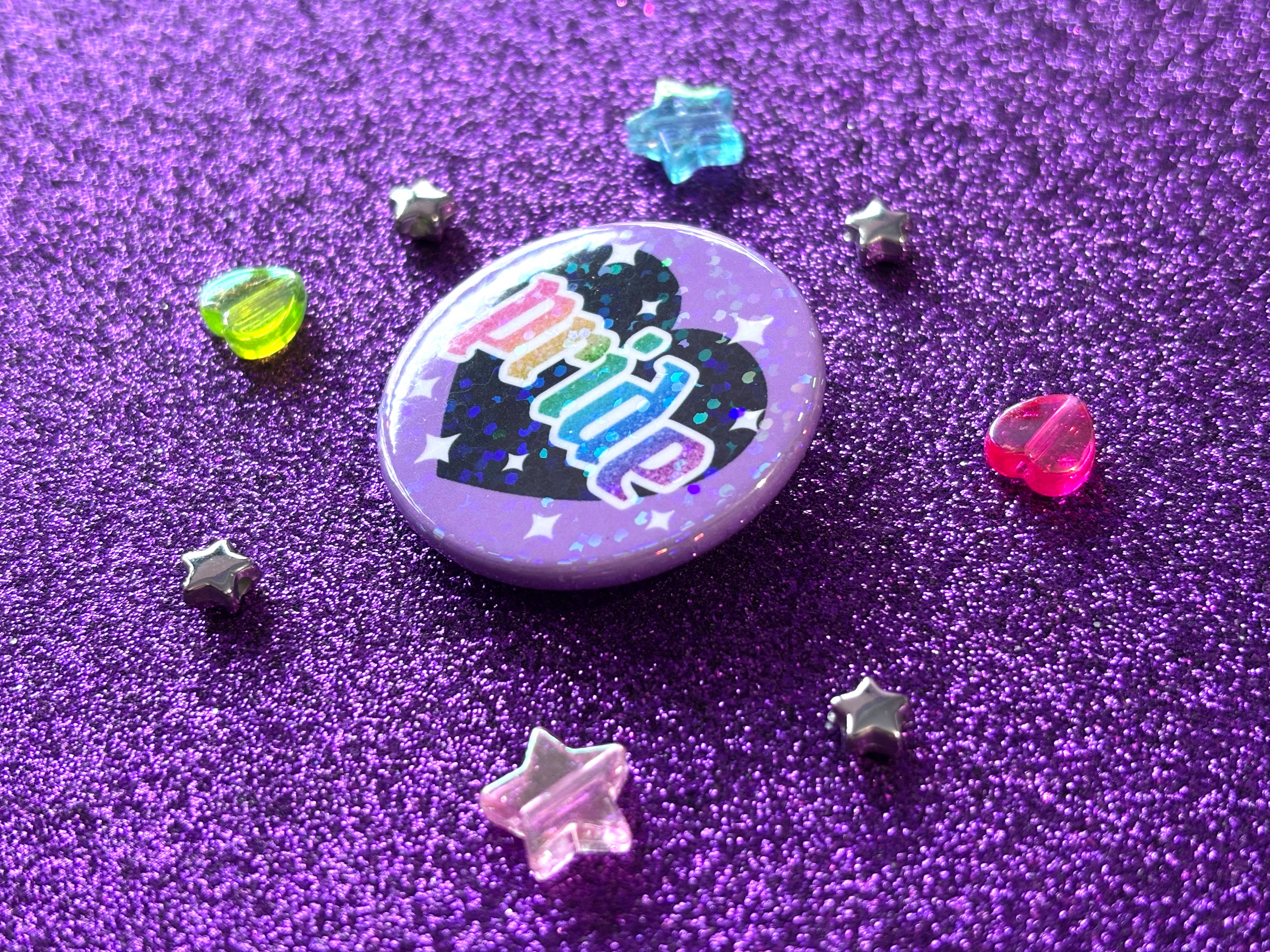 Magical Meow - Wholesale Lapel Pin/Button - Pride Holographic Pin Badge2