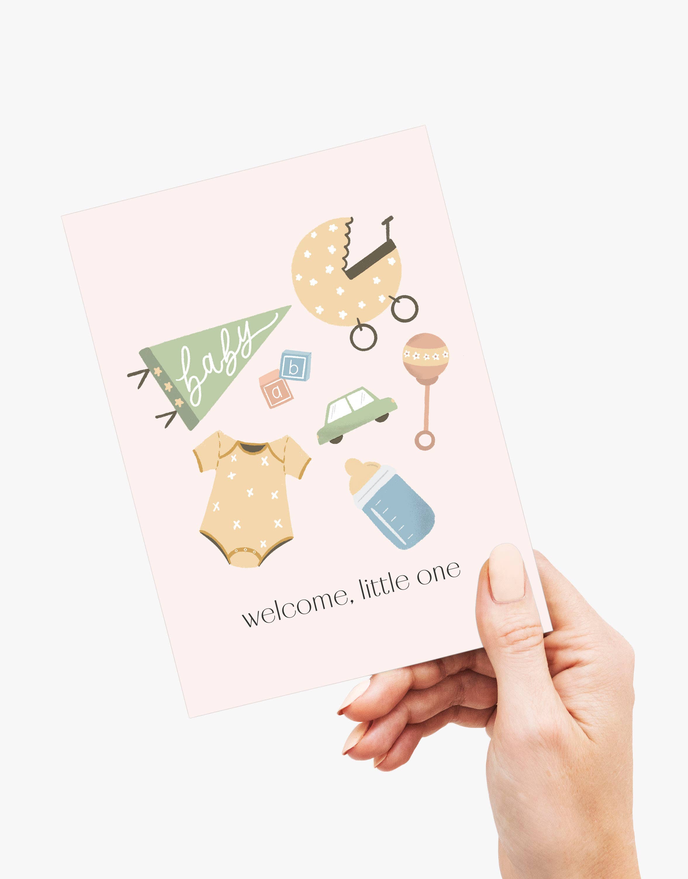 peach & paperie - Wholesale Baby Card - Welcome Little One - New Baby, Parents Greeting Card1