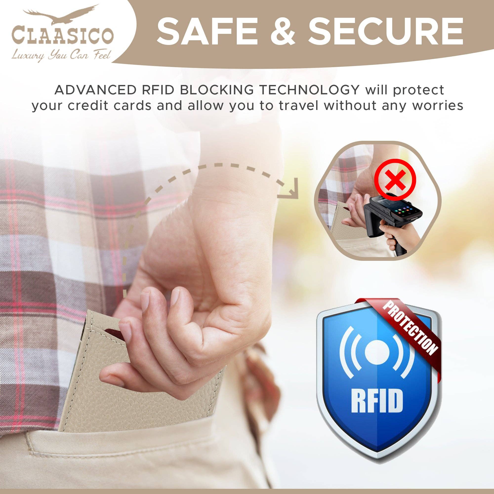 Claasico - Wholesale Wallet - Men's - Small bifold leather money clip wallet with pull strap29