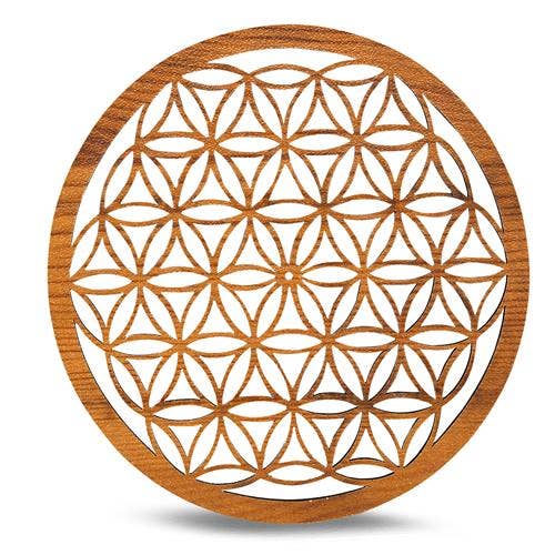 Green Tree - Wholesale Incense Holder - Lcw Incense Holder Flower of Life 20 Cm Set of 2   Pcs0