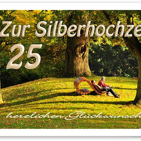 Carte de mariage/de vœux en argenté/739015 pour la vente par Yabué