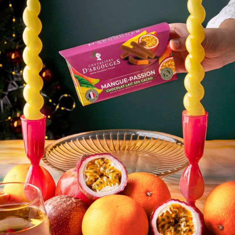 Chevaliers d'Argouges - Wholesale Chocolate Box - BALLOTIN STICKS MANGO-PASSION FRUIT - MILK CHOCOLATE4