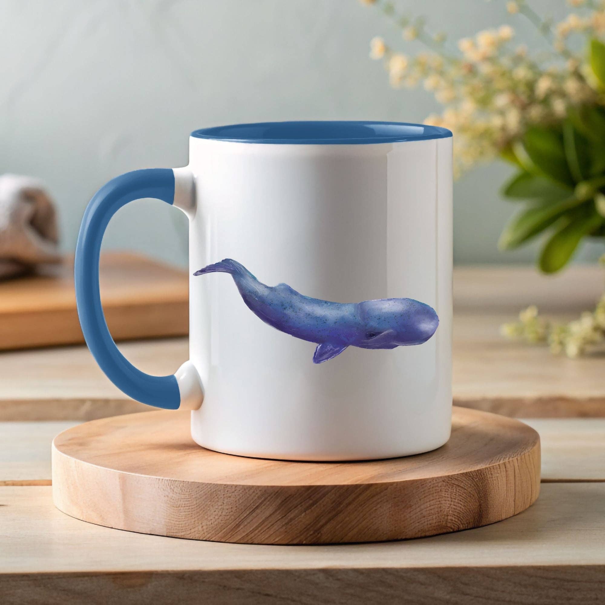 MerikaArt - Wholesale Coffee Mug - Blue Whale Mug