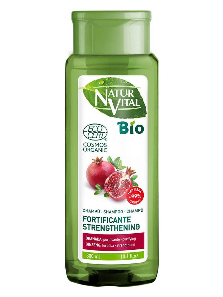 Ecocert Cosmos Organic Strengthening Shampoo 300ml for wholesale by NaturVital & Corpore Sano