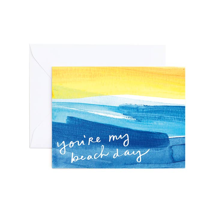 Carte de vœux Dave Love & Friendship Beach pour la vente par Evergreen Summer