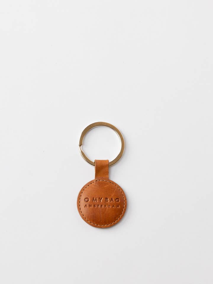 Keyring - Cognac Classic Leather for wholesale by O My Bag