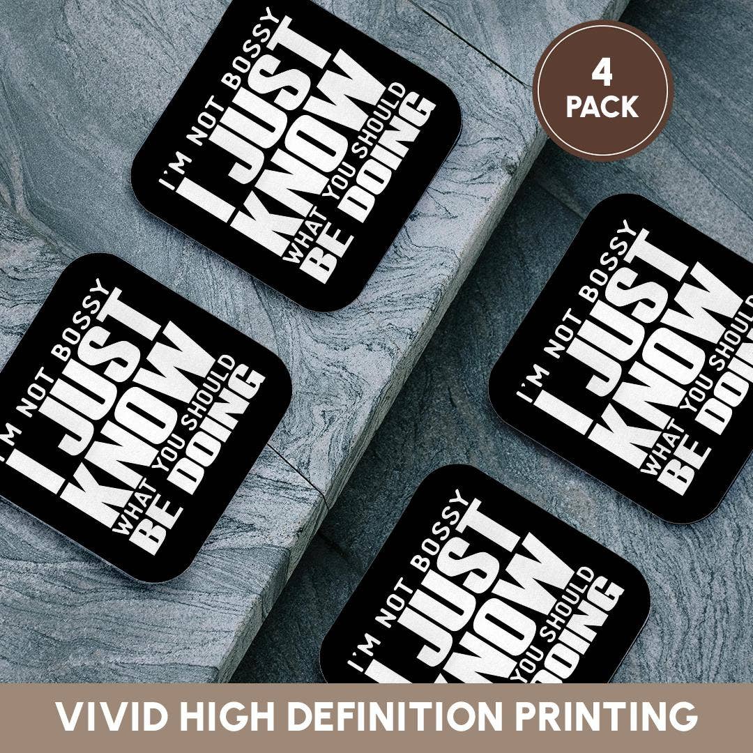 3dRose - Venta al por mayor Posavasos - 3dRose, No soy mandona, solo sé lo que deberías estar haciendo, Posavasos12