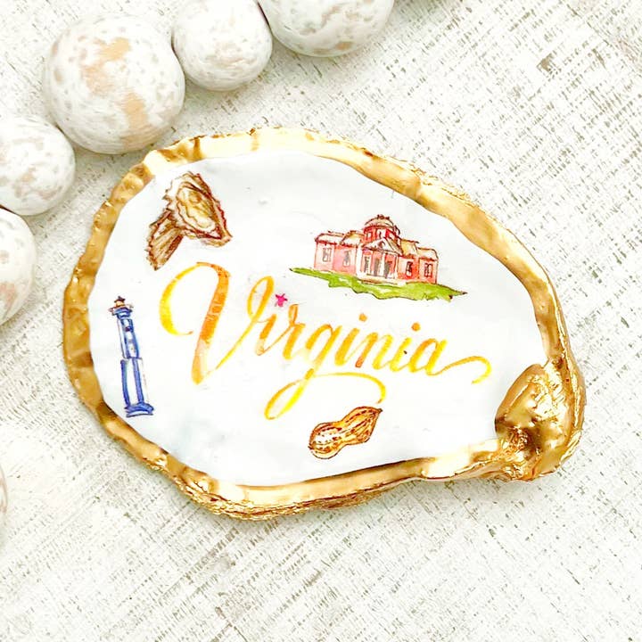 Oyster Ring Dish - Virginia for wholesale by The Painted Pearl