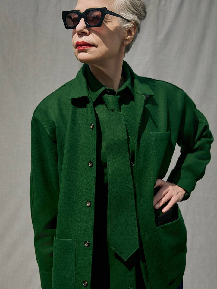 The Tie (laine mérinos verte exigeante) pour la vente par NAOMI NOMI