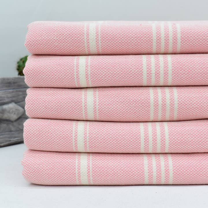 Organic Turkish Towels - Wholesale Bath Towel - Pink Turkish Towel, Luxurious Bath Towel4