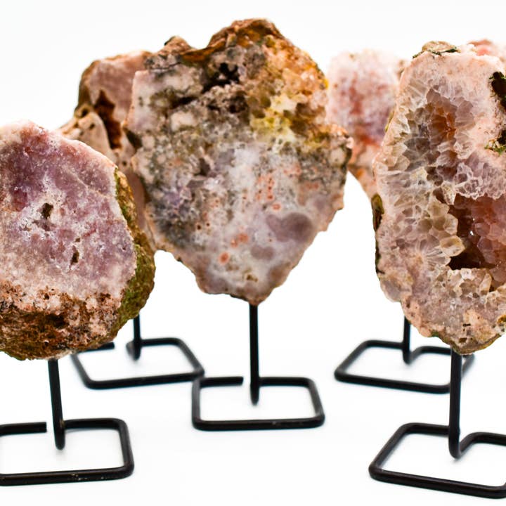 Whyte Quartz - Wholesale Spiritual Stone/Crystal - Pink Amethyst on Stand