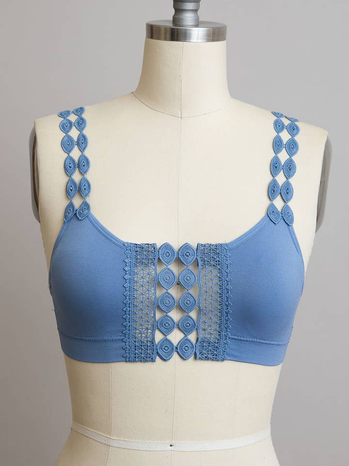 Leto Accessories - Wholesale Bralette - Women's - Boho Eye Lace Applique Bralette – Perfect for Boutiques 🌸6