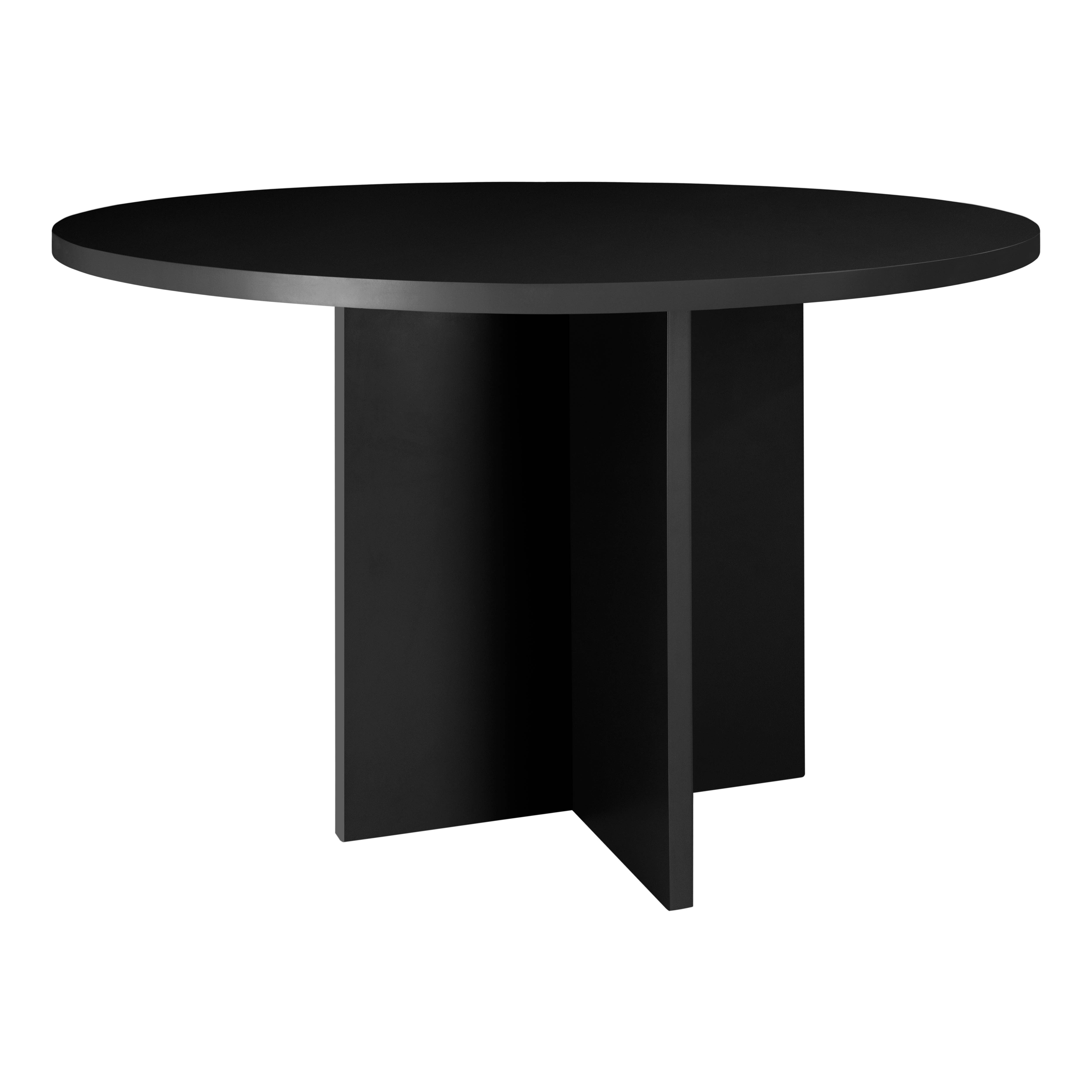Really Nice Things - Wholesale Coffee Table - Black 120cm Lacquered MDF Round Table 3cm4