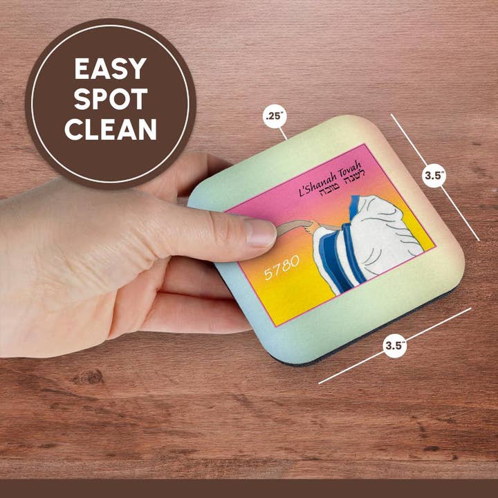 3dRose - Wholesale Coasters - 3dRose, Image of Shofar Being Blown With Hebrew L Shana Tova And Year, Coaster13