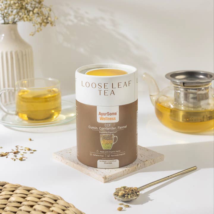 AyurSome Wellness - Wholesale Loose Tea - Organic Tea for gut health - CCF Tea, Loose leaf - 4.4 oz1