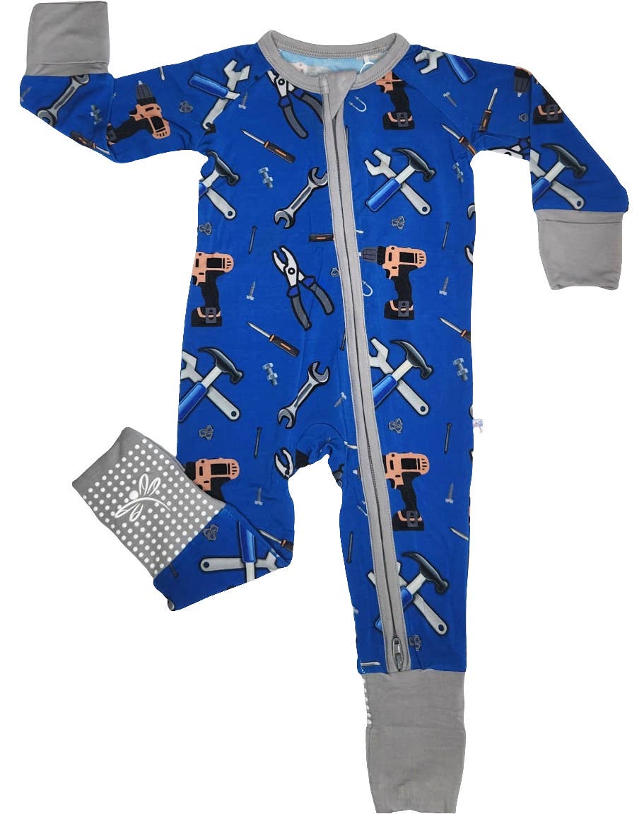 Dragonfly Dreams Bamboo - Wholesale Jumpsuit - Baby - Nailed It Convertible Zip-Up