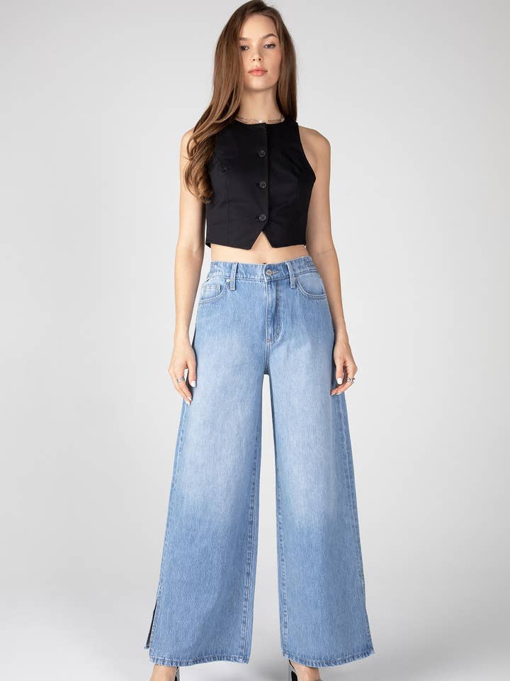 CW5519 Women's SUPER HIGH RISE WIDE LEG for wholesale by Ceros Jeans