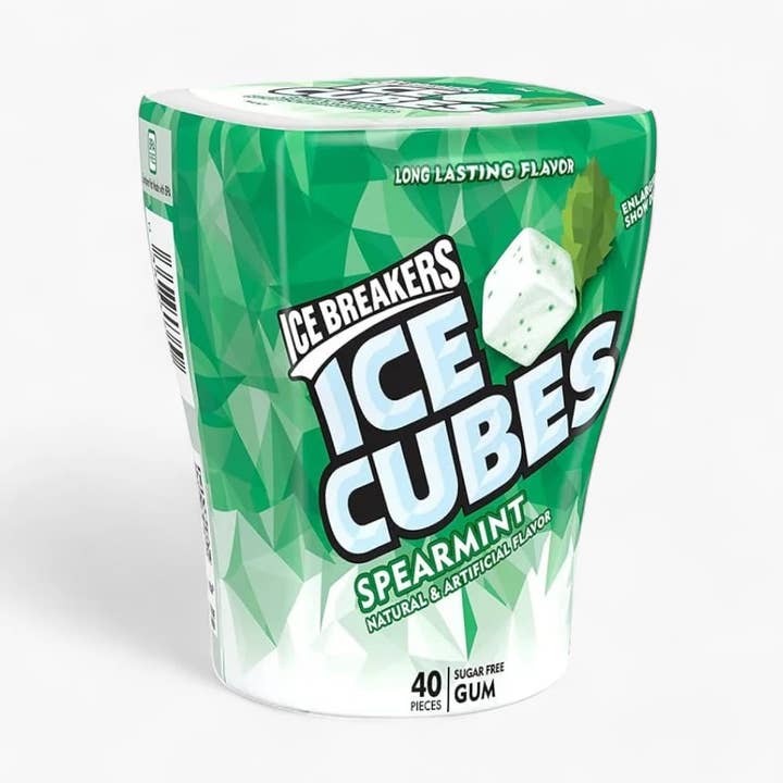 L&F Universal Goods - Wholesale Chewing Gum - Hersheys Ice Breakers Ice Cube Spearmint Bottle 8/4Ct/3.24Oz0