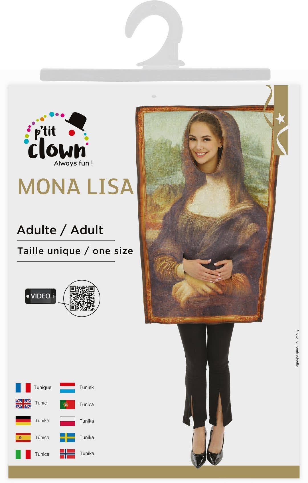 P'tit Clown - Wholesale Costume - Women's - Mona Lisa Costume - Adult - One Size0