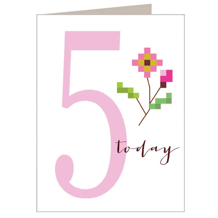 Cartão de Aniversário de 4 Anos de Mini Ponto Cruz TCS05 por atacado de Kali Stileman Publishing