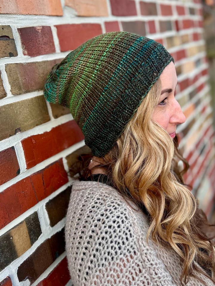 Gorro de Malha em Ponto Caído Mármore por atacado de Hoover Handmade