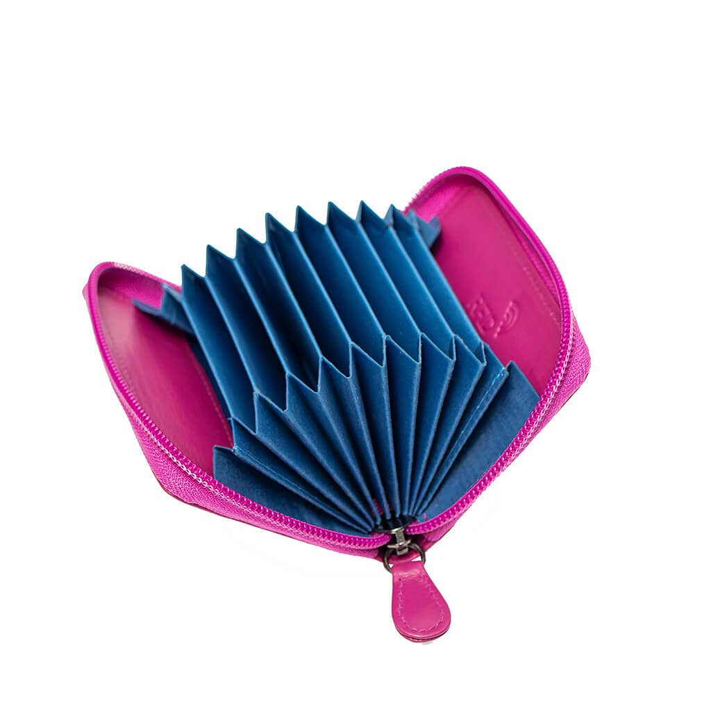 PRIMEHIDE - Wholesale Card Holder - Unisex - Concertina Leather RFID Credit Card Holder - 78012