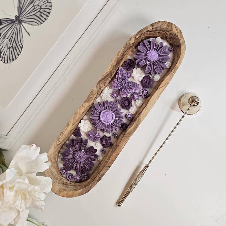 Floral in Wood Dough Bowl for wholesale by ByMasi