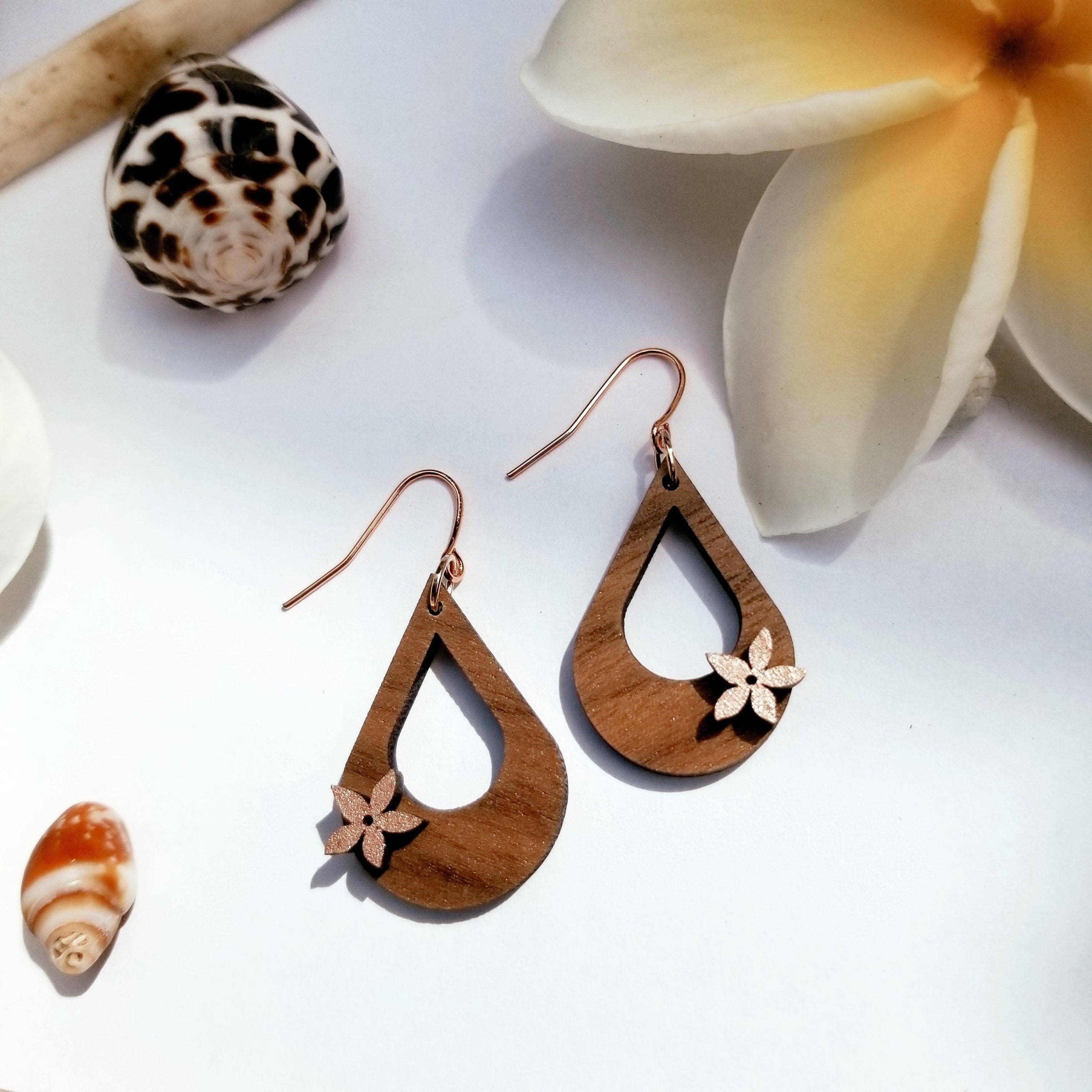 Solshine and Co - Wholesale Dangle Earrings - Small Drops With Hand Painted Pua1