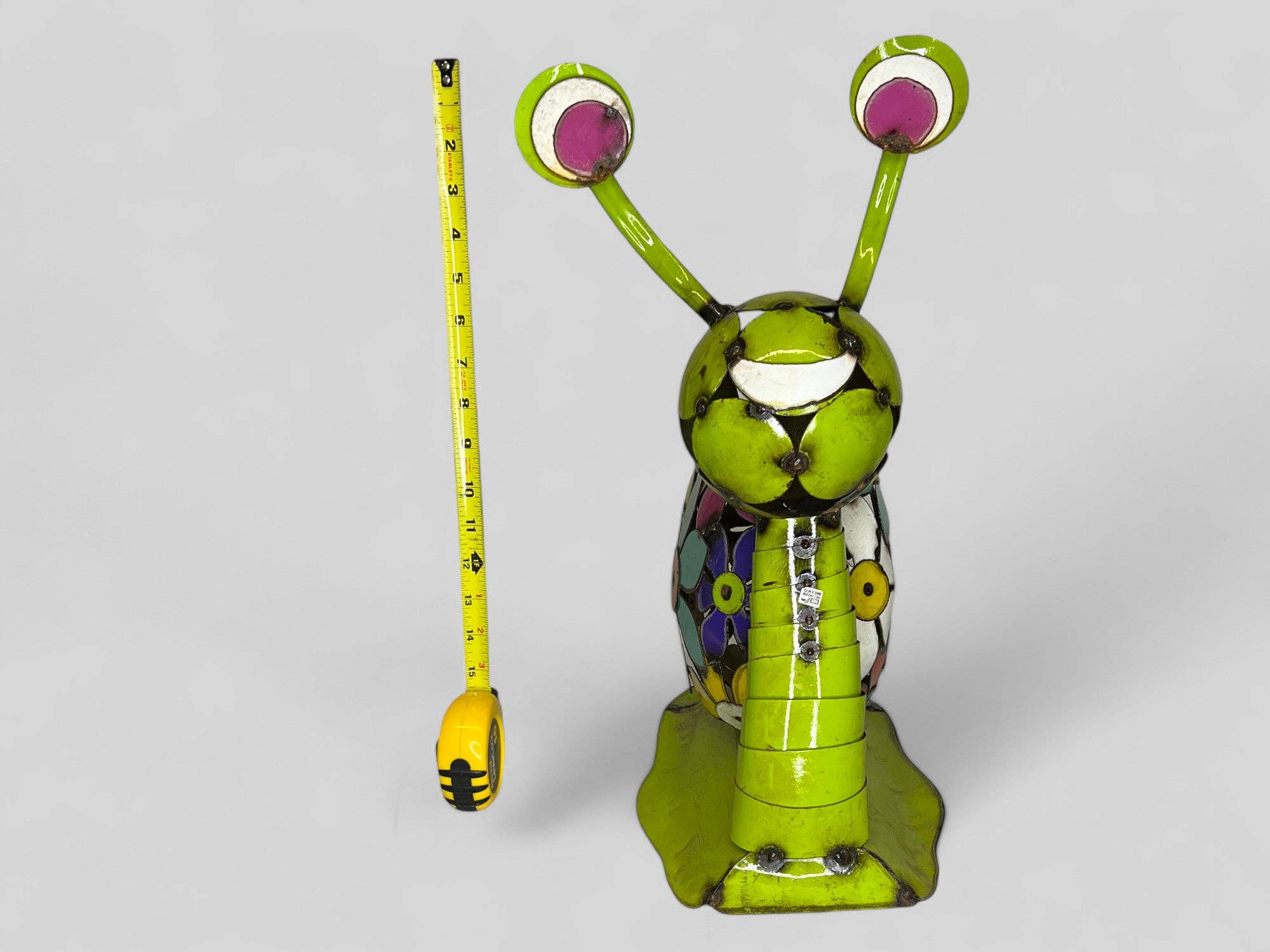 Blue Goat Garden Decor - Wholesale Sculpture - Colorful Metal Snail with Flowers Sculpture3