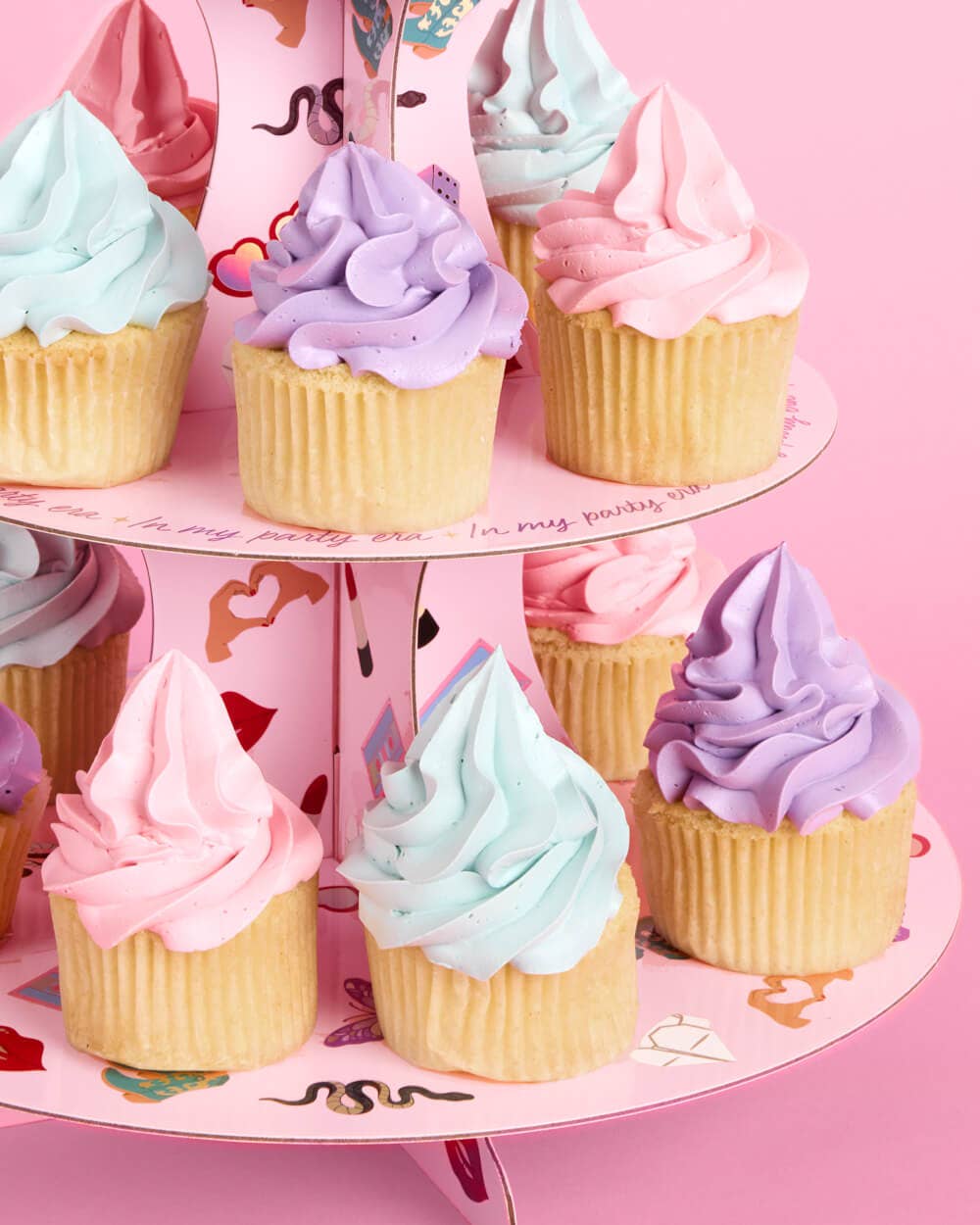 xo, Fetti - Wholesale Cake/Cupcake Topper - Party Era Cupcake Tower - 3 tiered display, dessert stand6