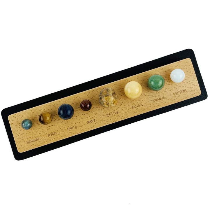 Rock Paradise - Wholesale Spiritual Stone/Crystal - Gemstone Solar System Planets in a Box Crystal Spheres6