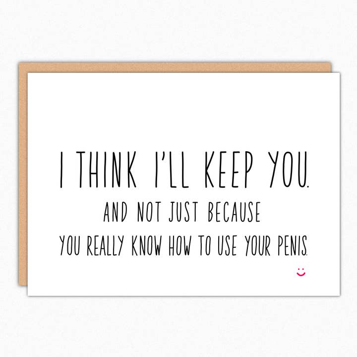 In A Nutshell Studio - Wholesale Valentine's Day Card - I Think I'll Keep You Naughty Valentine's Day Card