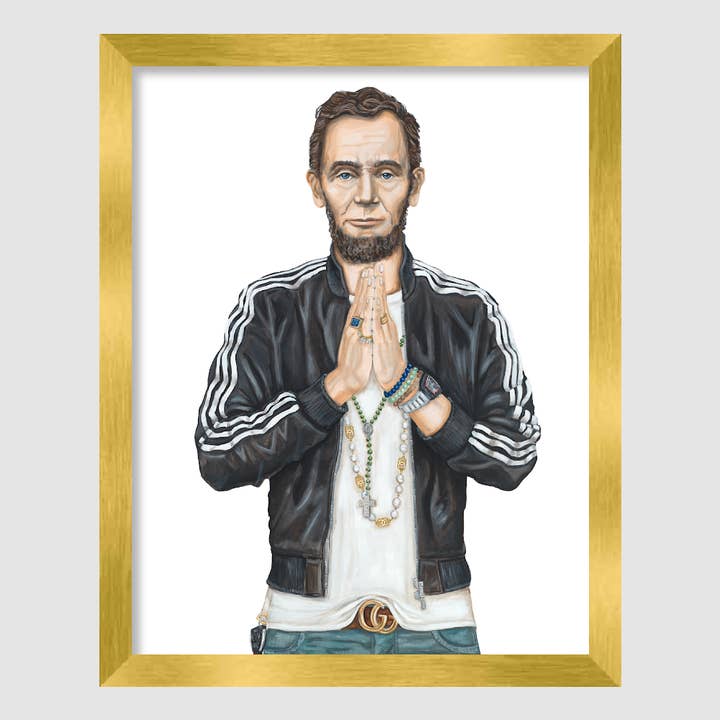 LX Artworks - Wholesale Art Print - Prayer Hands Abe (Abraham Lincoln) Paper Print4
