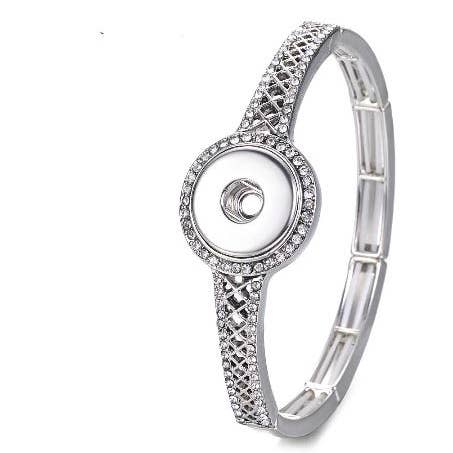 Bracelet - Crystal Stretch Braclet for Snap Jewelry for wholesale by Say It in A Snap Jewelry