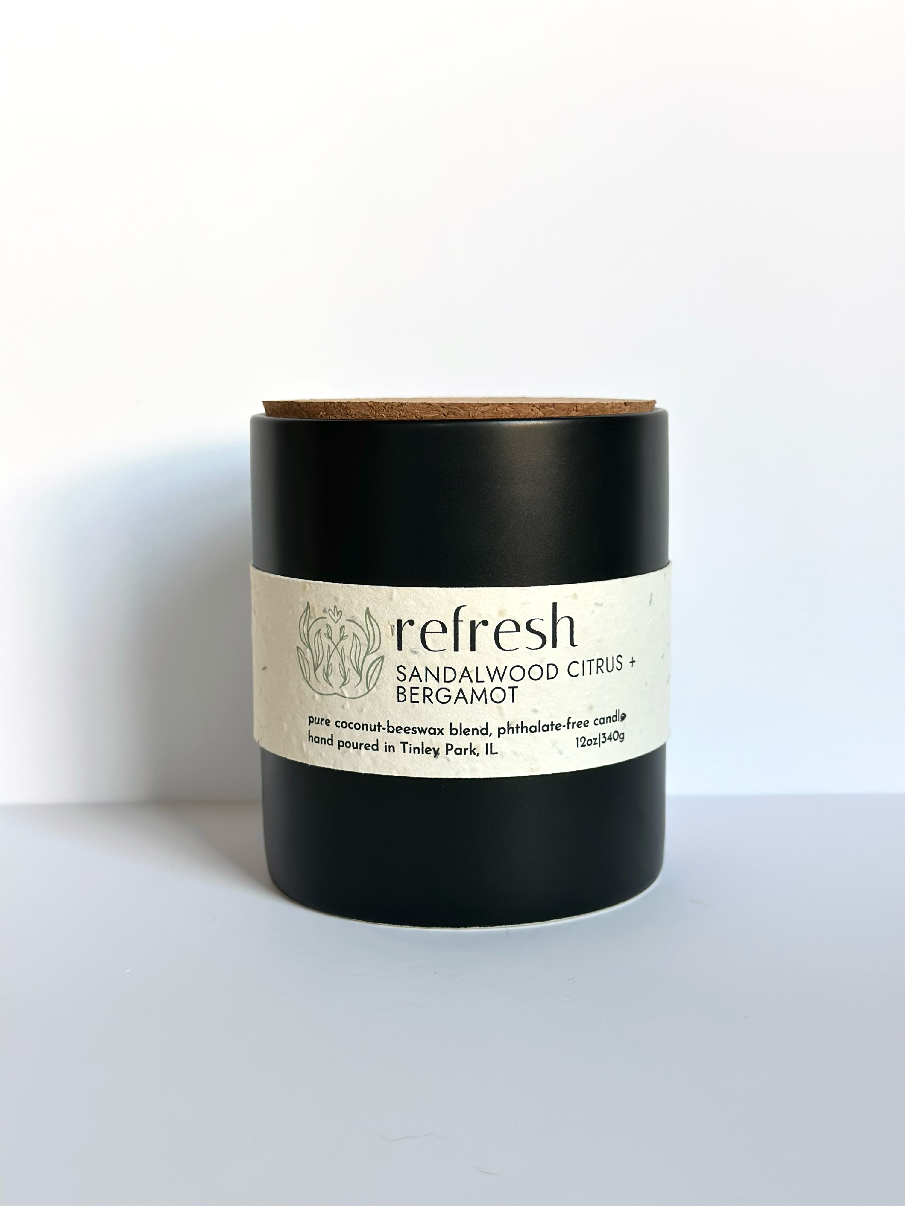 Sprig & Flame - Wholesale Jar/Filled Candle - REFRESH | Pure Coconut Beeswax Hand-Poured Wood Wick Candle1