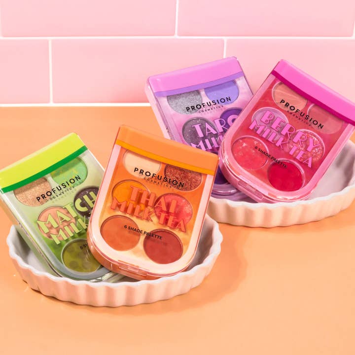 Profusion Cosmetics - Wholesale Eyeshadow Palette - Milk Tea - 6 Shade Highly Pigmented Eyeshadow Makeup Palette16