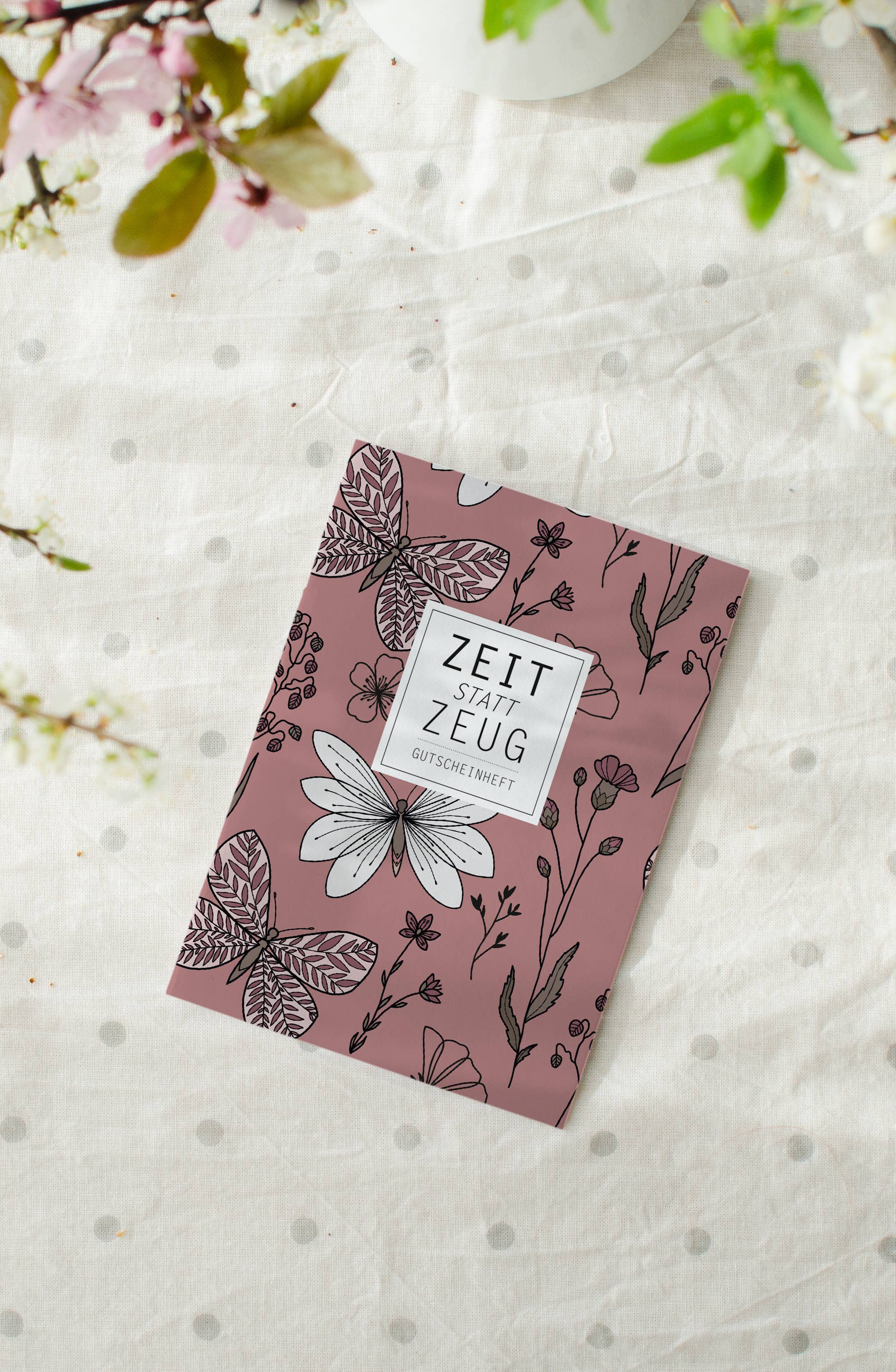 Rotberta - Wholesale Gift Tag - Voucher booklet time instead of stuff, butterfly3