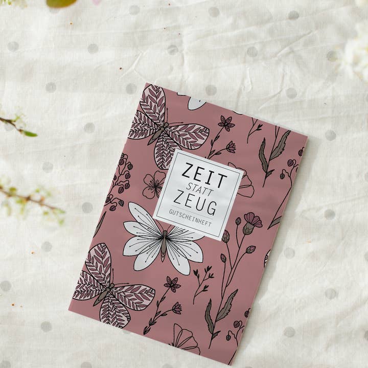 Rotberta - Wholesale Gift Tag - Voucher booklet time instead of stuff, butterfly3