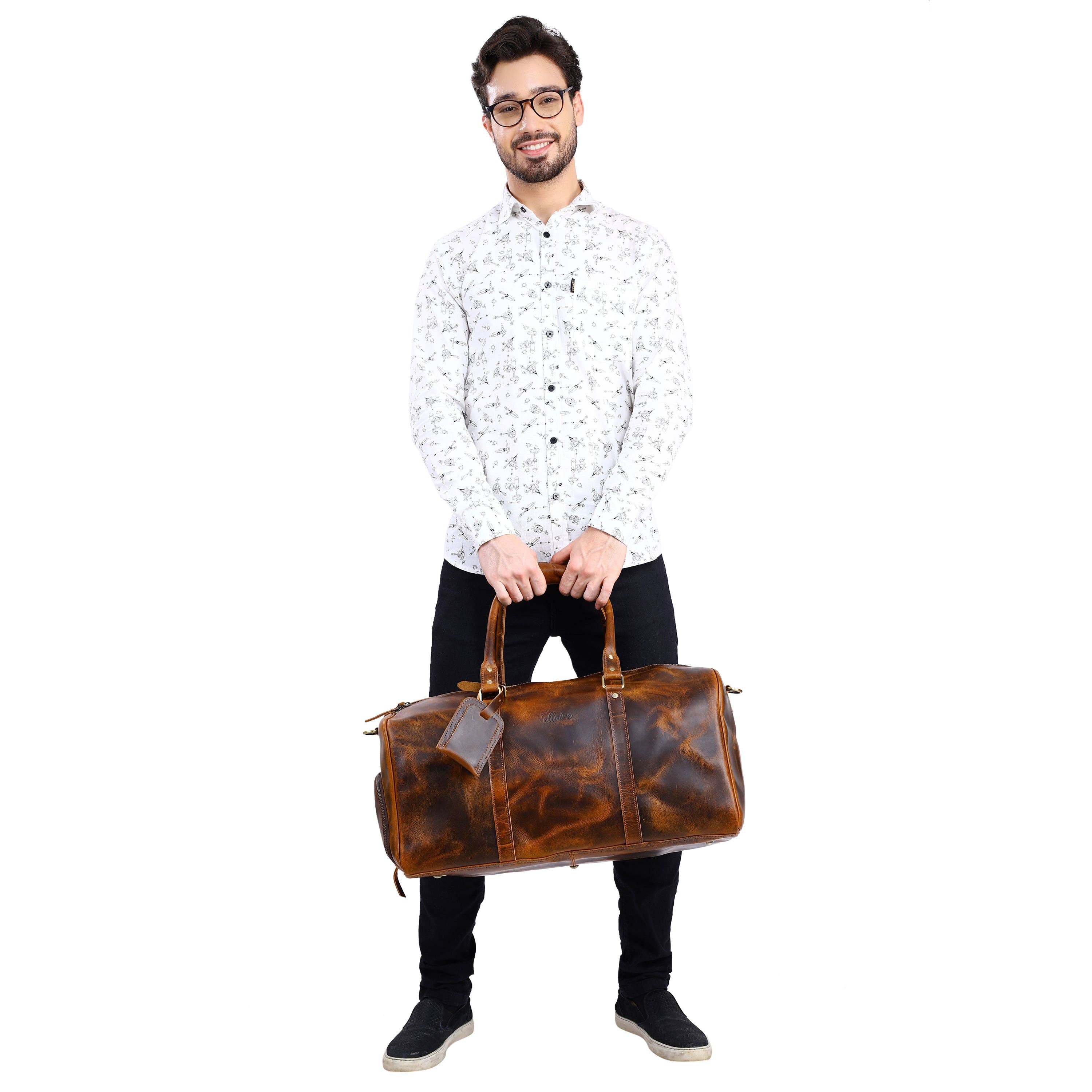 VELLAIRE - Wholesale Weekender Bag - Men's - Personalized Leather Duffle Bag - XLarge2