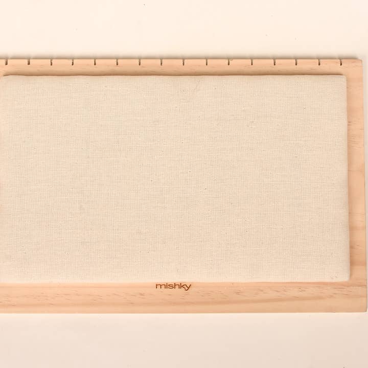 Beige Horizontal Wood Earring and Necklace Display for wholesale on Faire0