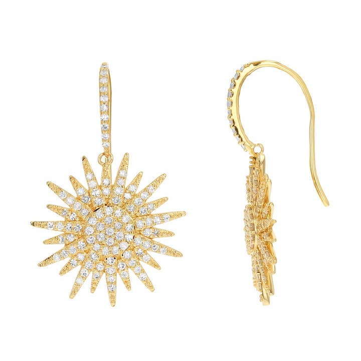 Diamant Stjerneskud Dråbeøreringe for engroshandel hos Rachel Reid Jewelry