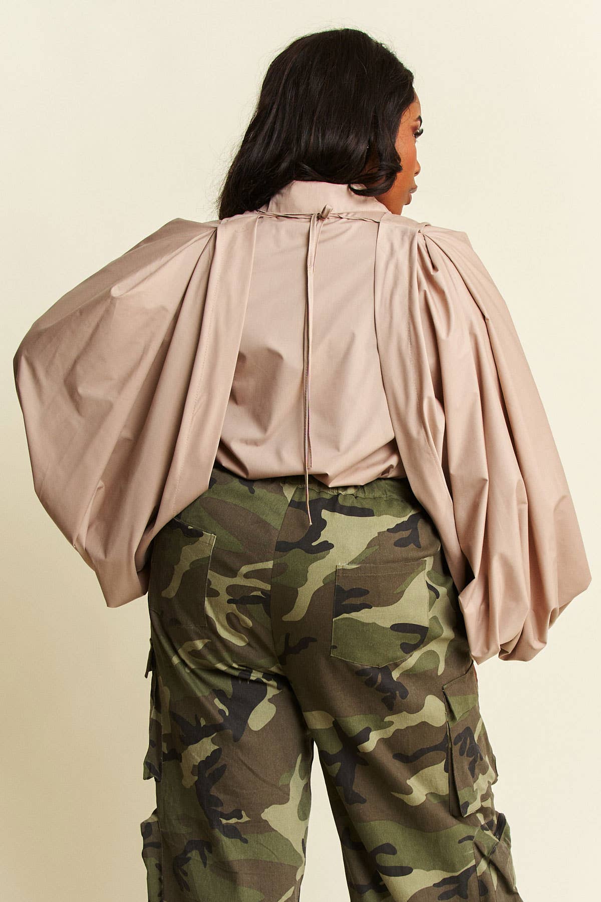 Namatt Design - Wholesale Button Down Shirt - Women's - Plus Short Sleeve Shirt with Detachable Long Sleeves19