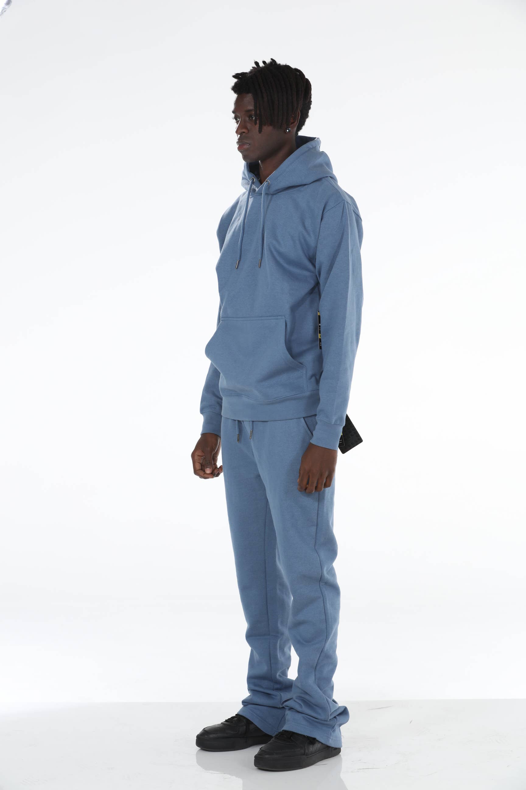 Stylo - Wholesale Tracksuit - Men's - Denim Blue Stacked Flare Sweatsuit1