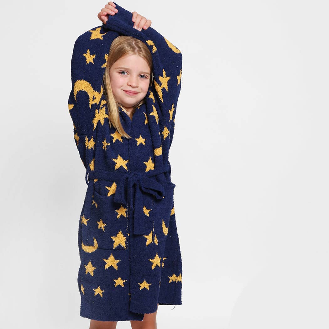 Fashion City - Wholesale Robe - Kids - Children's Multi Print Luxury Soft Hooded Robe15