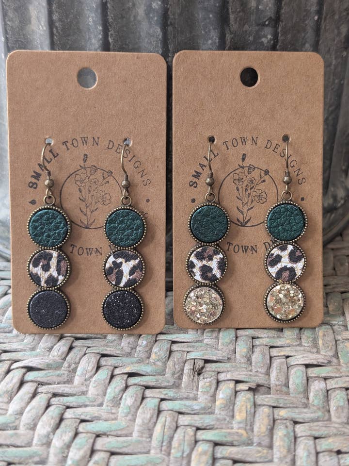 Emerald Green & Leopard Trios for wholesale by Small Town Designs