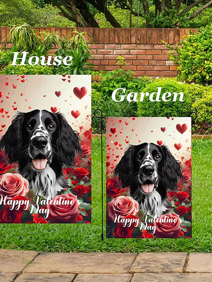 Setter Inglese BW - Bandiera di San Valentino per la Casa per la vendita all'ingrosso da parte di Best of Breed Products