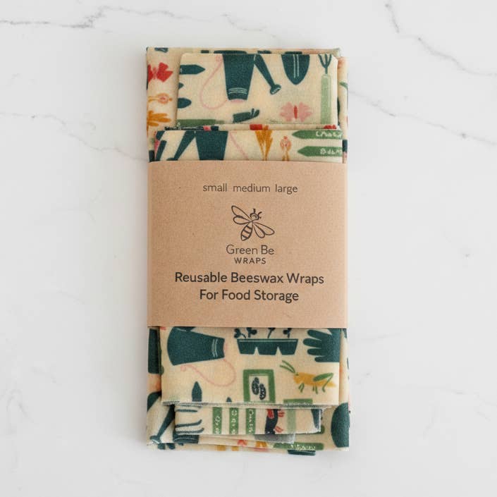 Beeswax Food Wraps- 3 Pack (Garden Light) for wholesale by Green Bee