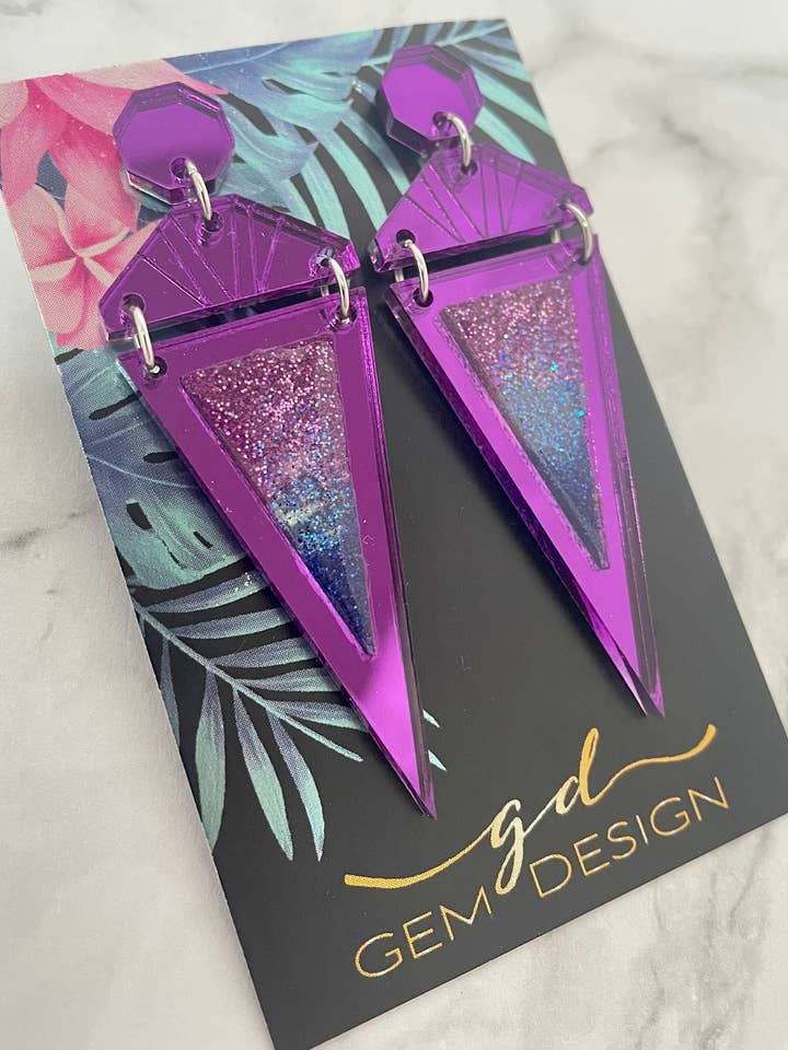 Akryl Erklæring øreringe for engroshandel hos Gem Design UK