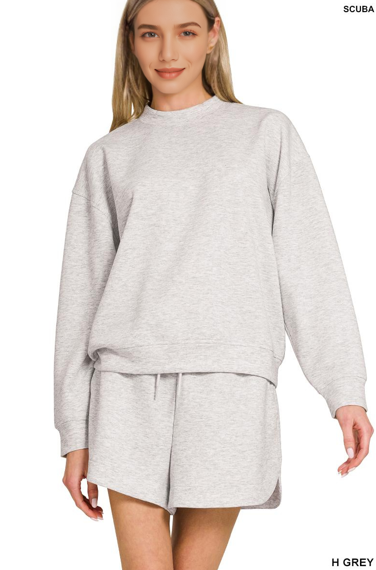 42POPS – wholesale Lounge set – Women's – `.Scuba Top & Dolphin Shorts 2PC Set6